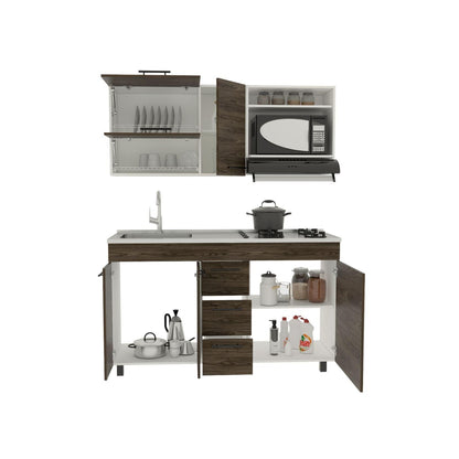 Cocina Integral Gentos Chocolate Y Blanco Sin Meson
