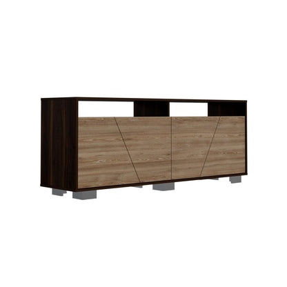 Mesa Para Tv Ceron Caoba Y Miel Para Televisor De 70 Pulgadas