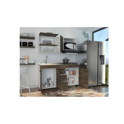 Cocina Integral Gentos Chocolate Y Blanco Sin Meson