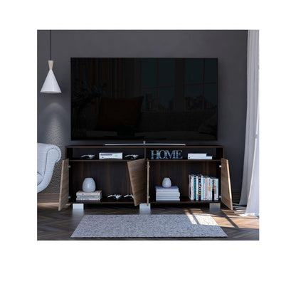 Mesa Para Tv Ceron Caoba Y Miel Para Televisor De 70 Pulgadas