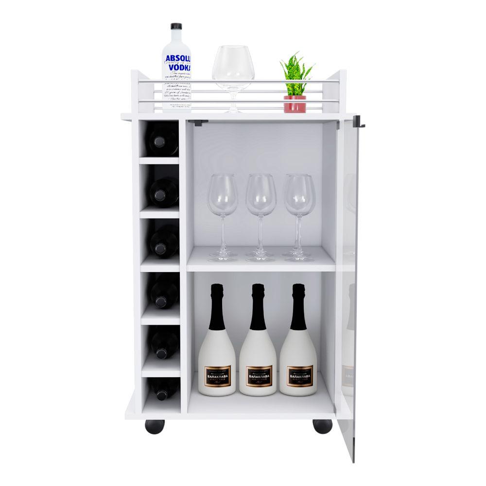 Bar Kalina, Blanco Con Rodachines Para Su Fácil Desplazamiento