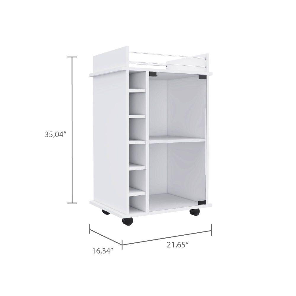 Bar Kalina, Blanco Con Rodachines Para Su Fácil Desplazamiento