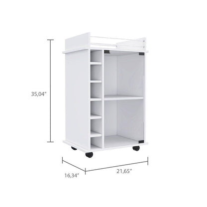 Bar Kalina, Blanco Con Rodachines Para Su Fácil Desplazamiento