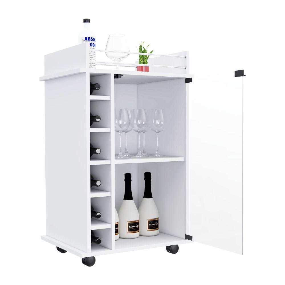 Bar Kalina, Blanco Con Rodachines Para Su Fácil Desplazamiento