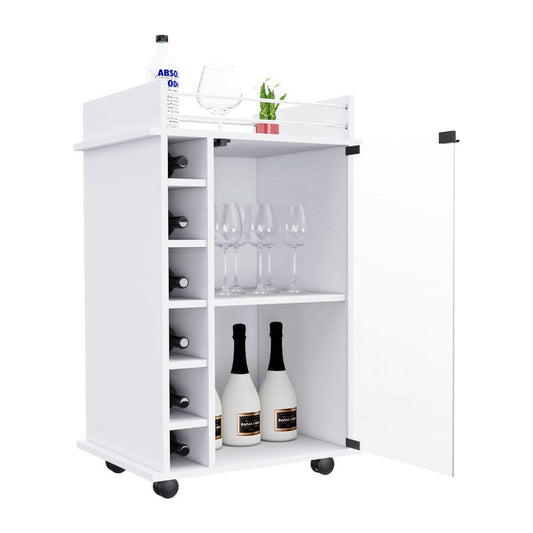 Bar Kalina, Blanco Con Rodachines Para Su Fácil Desplazamiento