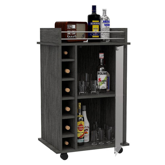 Bar Kalina, Gris, Con Rodachines Para Su Fácil Desplazamiento