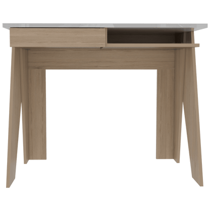 Escritorio Monit Rovere Y Blanco