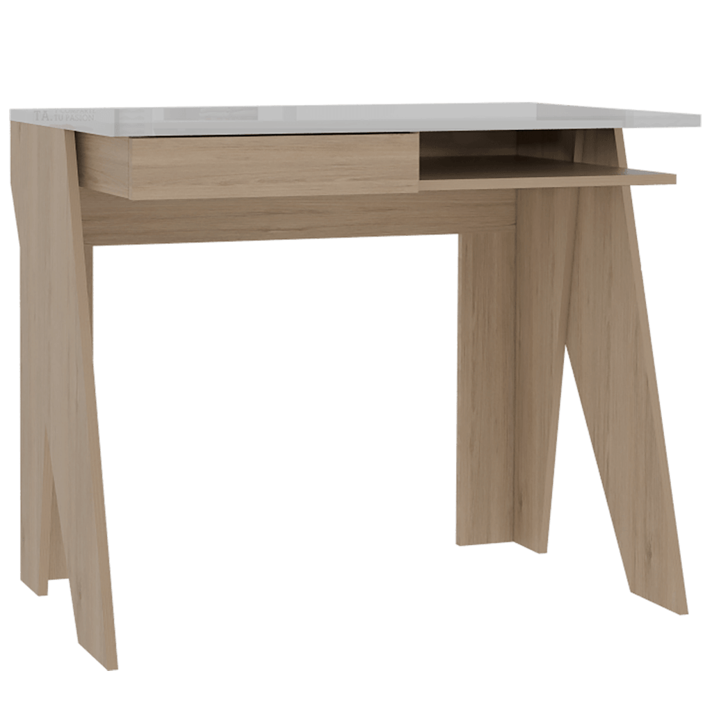Escritorio Monit Rovere Y Blanco
