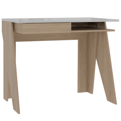 Escritorio Monit Rovere Y Blanco