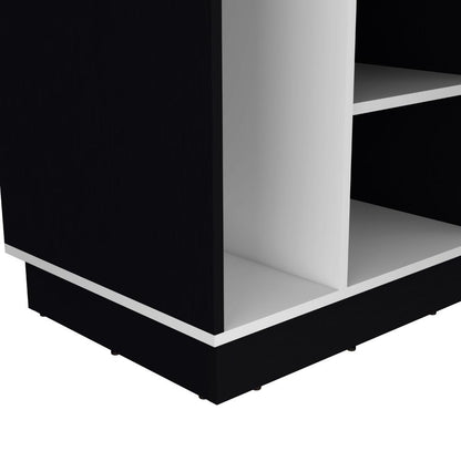 Escritorio En L Sereny Wengue Y Blanco