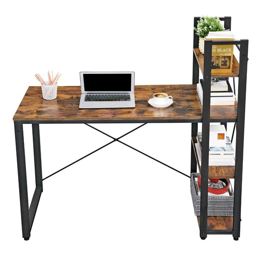 Escritorio Metalico Dlimes 120 X 130 X 60 Café Rustico