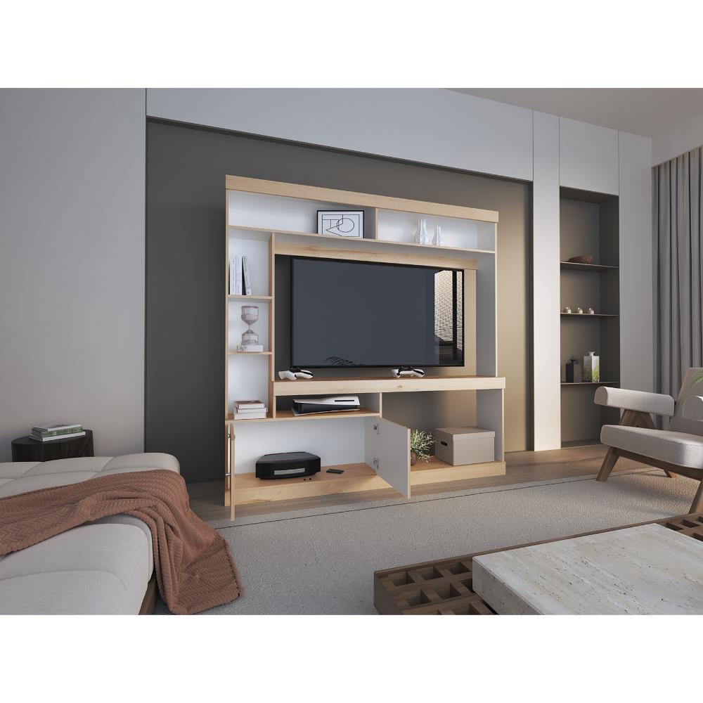Estante Lureya  Duna Blanco Para Tv De 55"