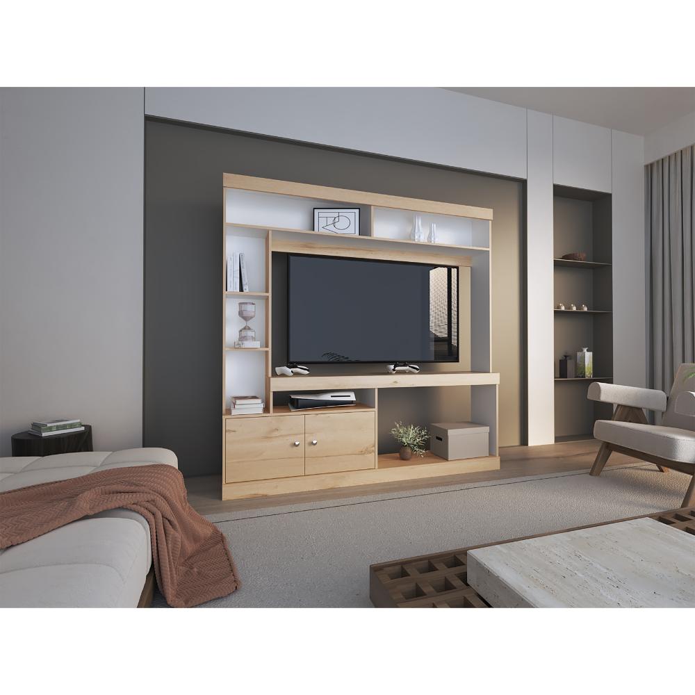 Estante Lureya  Duna Blanco Para Tv De 55"