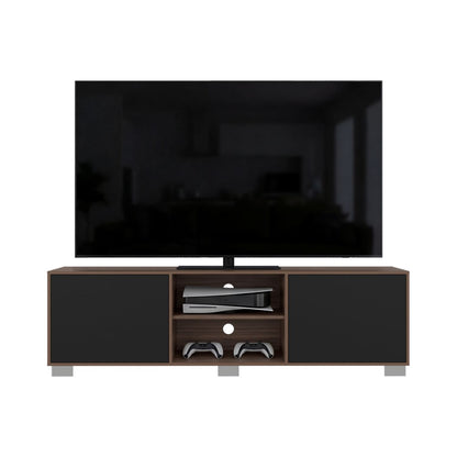 Rack Tv Tyvora Color Caramelo Y Wengue Para Tv De 80'