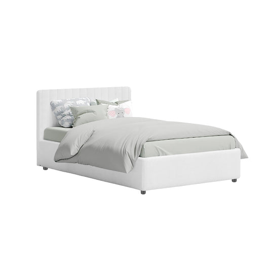 Base Cama Baul con Espaldar Semidoble Infantil Luna 120x190x120 blanco
