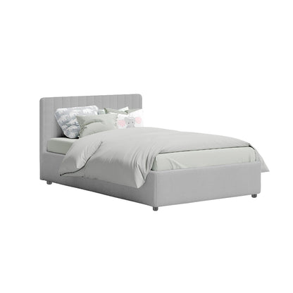 Base Cama Baul con Espaldar Sencillo Infantil Luna 100x190x120 gris