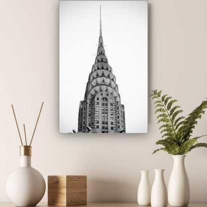 Cuadro en MDF tipo Marmol Empire State 40x40x5