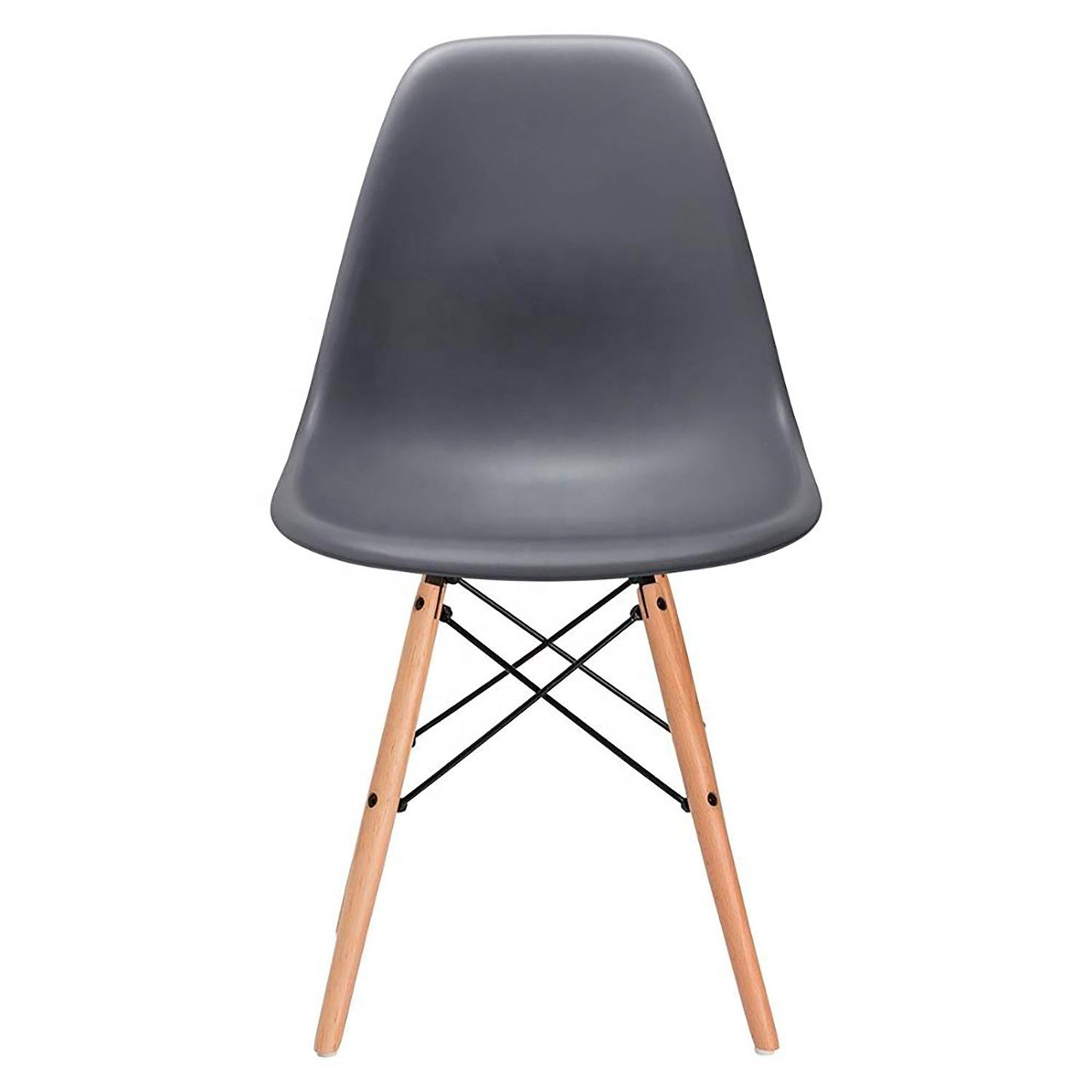 Juego de Comedor White cuadrada con 4 Sillas Eames gris