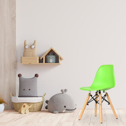 Mesa Infantil Eames con Silla Eames Verde