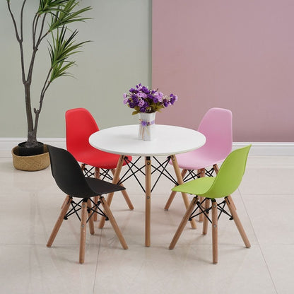 Mesa Infantil Eames con Silla Eames Verde