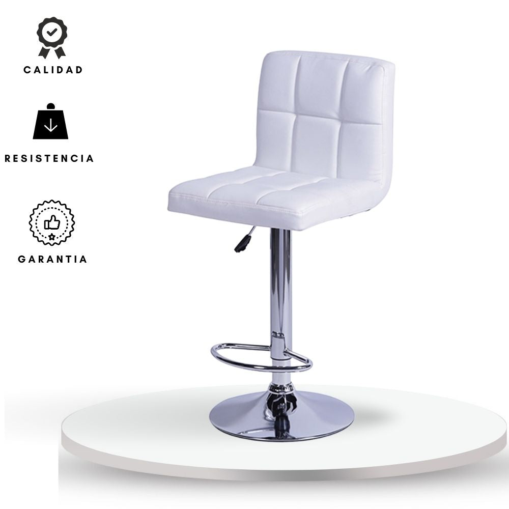 Silla de Barra Leo Blanco