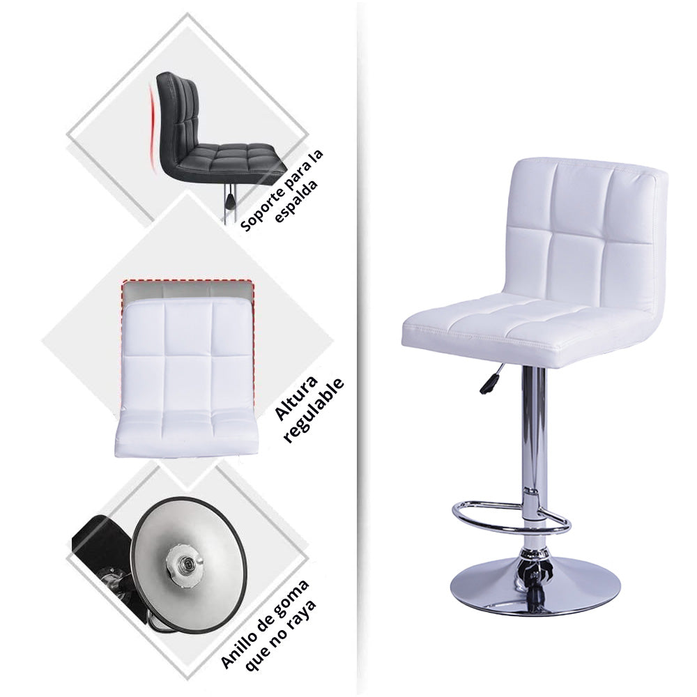 Silla de Barra Leo Blanco
