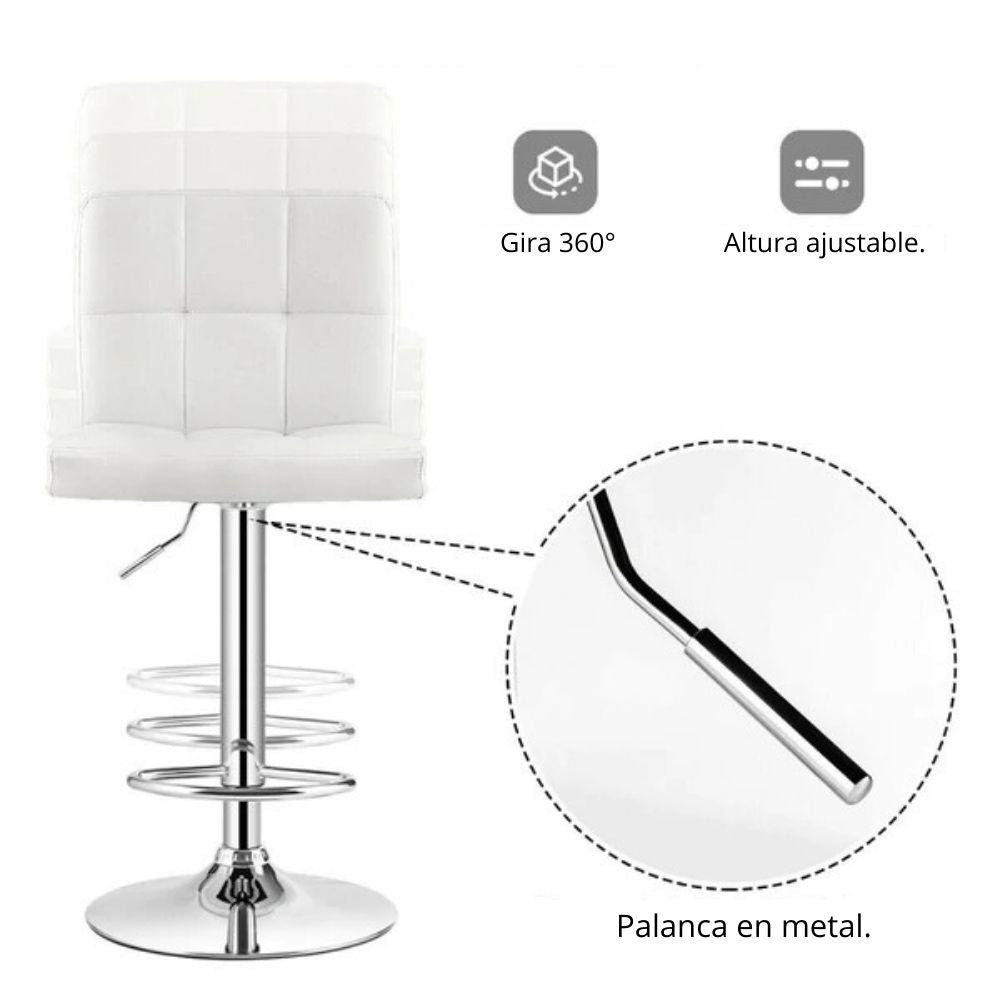 Silla de Barra Leo Blanco