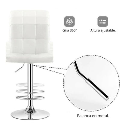 Silla de Barra Leo Blanco