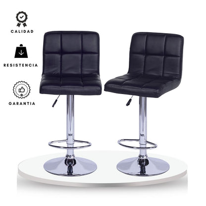 Set x2 Silla de Barra Leo Negro