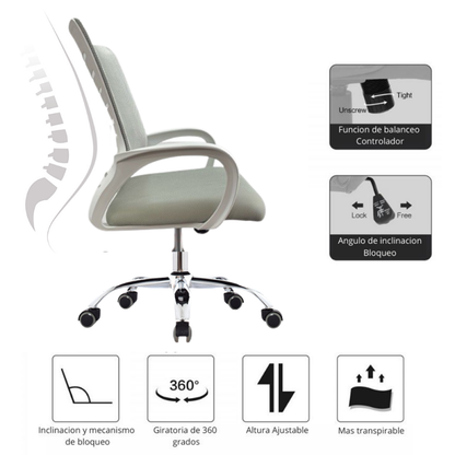 Silla De Oficina Line Revolucion Gris