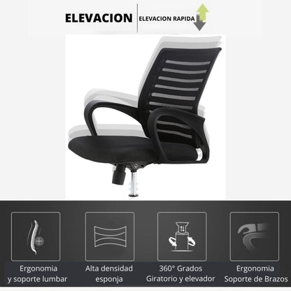 Silla De Oficina Line Revolution Negro