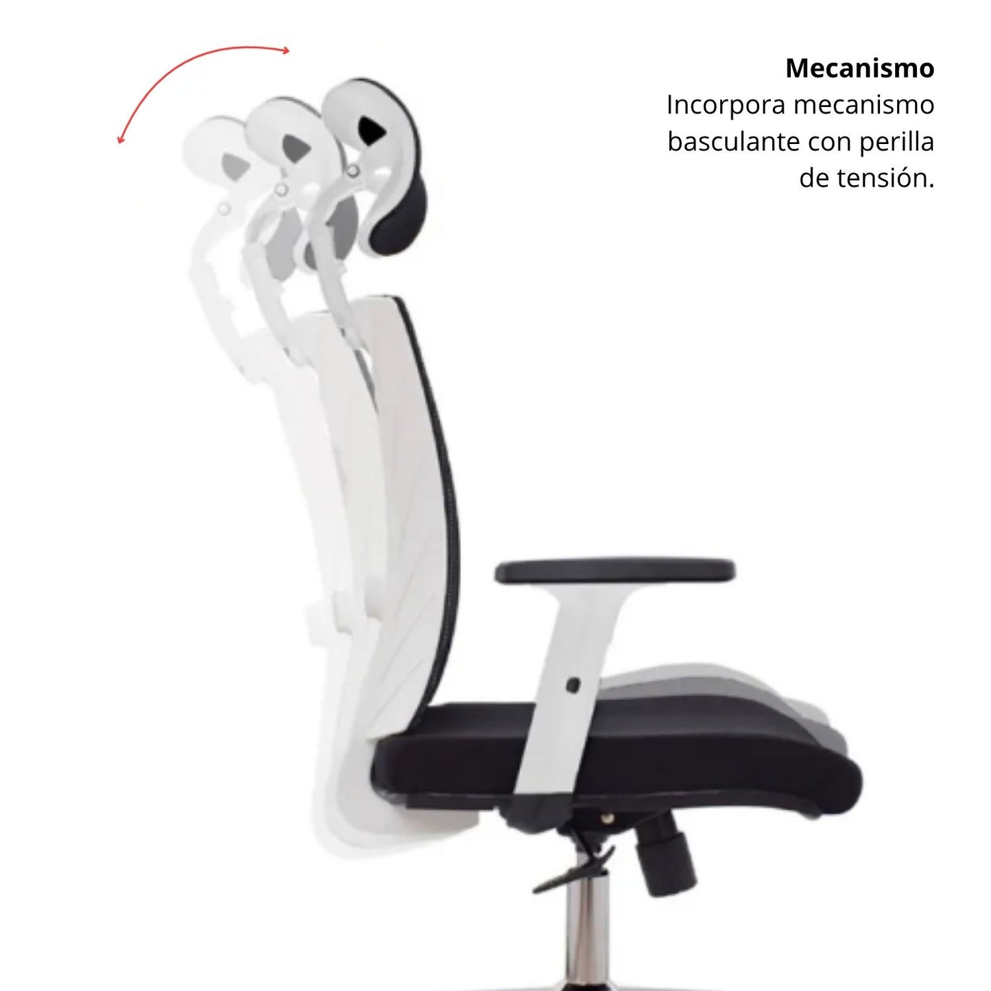 Silla de Oficina Turmanila Presidente Negra Blanca