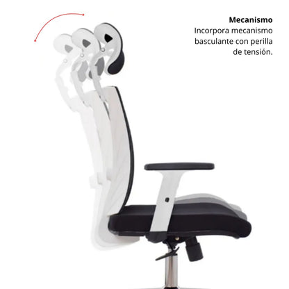 Silla de Oficina Turmanila Presidente Negra Blanca