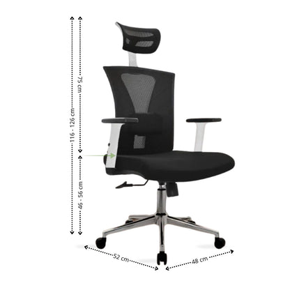 Silla de Oficina Turmanila Presidente Negra Blanca