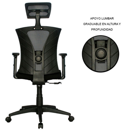 Silla De Oficina Turmanila Presidente Negro