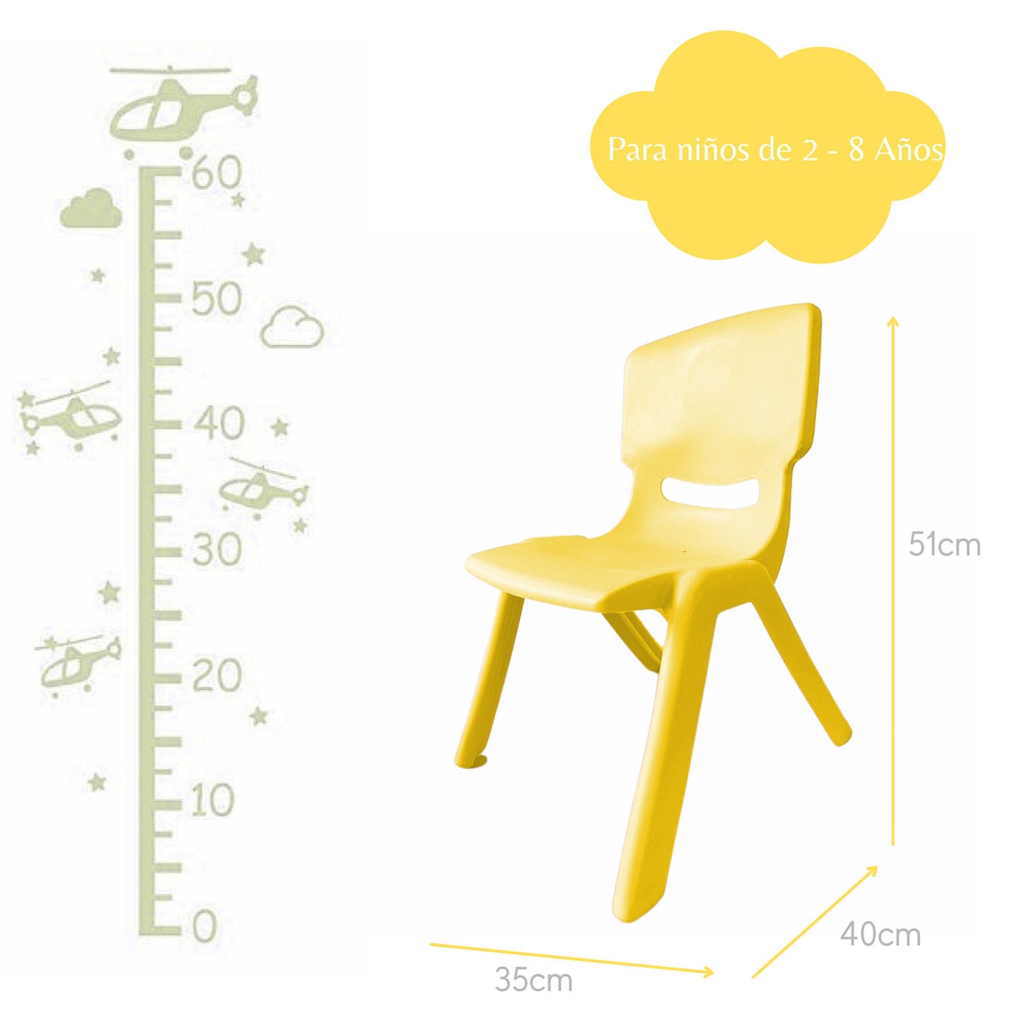 Silla Infantil Andy Junior  amarillo