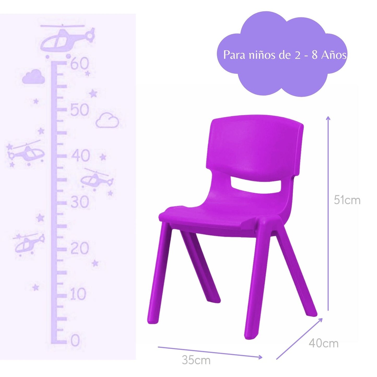 Silla Infantil Andy Junior  morado