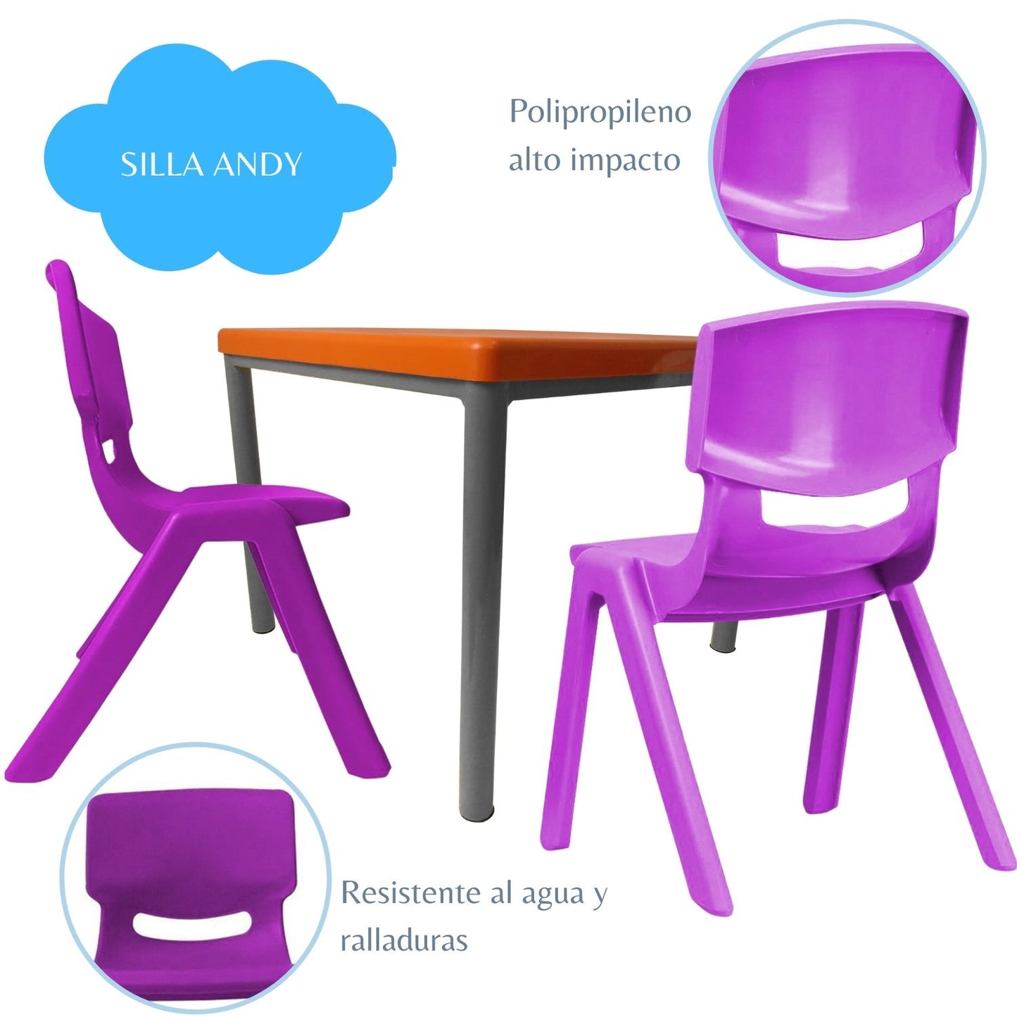 Silla Infantil Andy Junior  morado