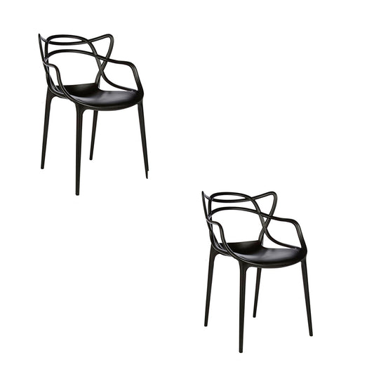 Set x2 Silla Curva Streem Negro