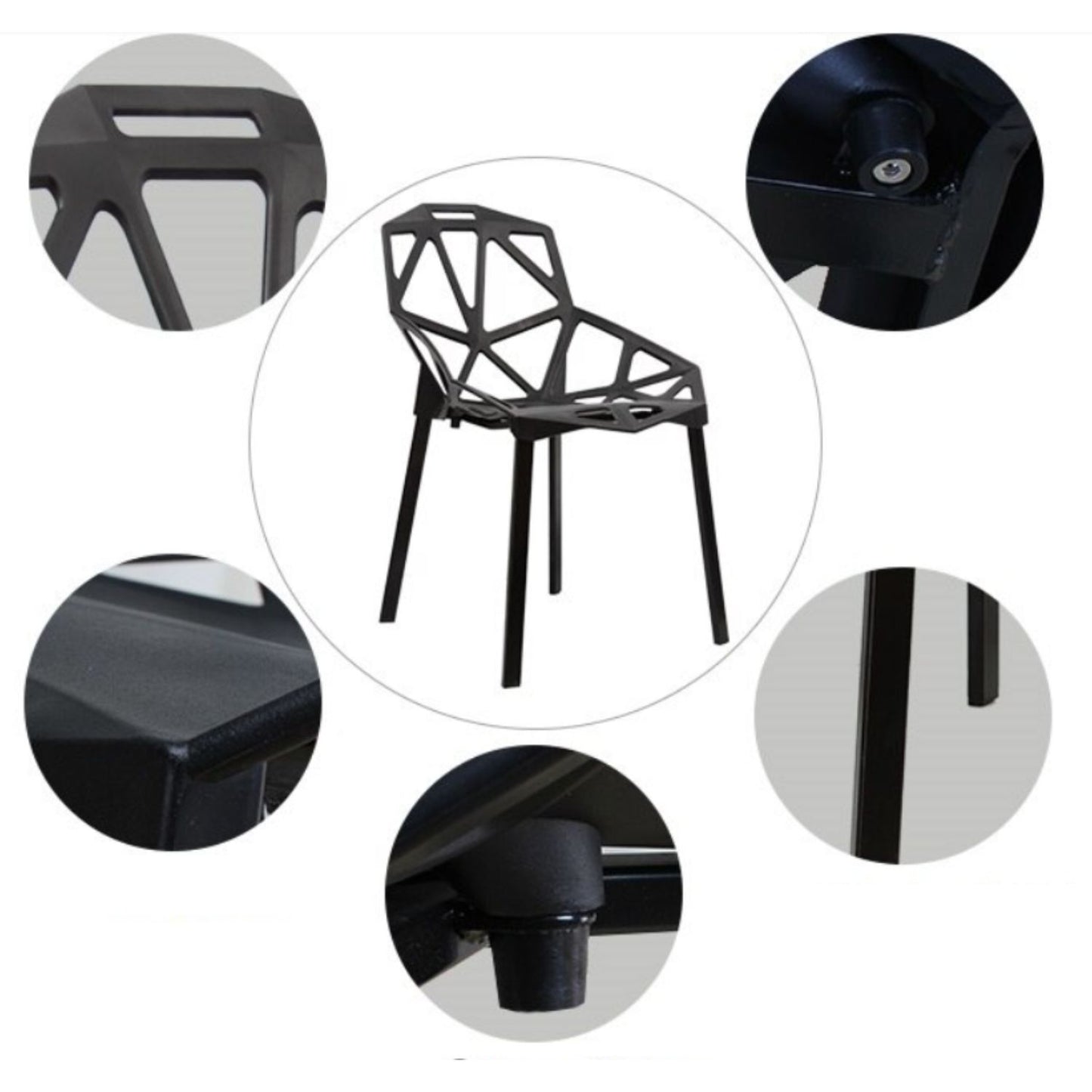 Silla Moderna Triangulo Negro