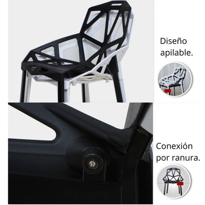 Silla Moderna Triangulo Negro