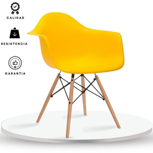 Silla Eames Brazos Amarillo