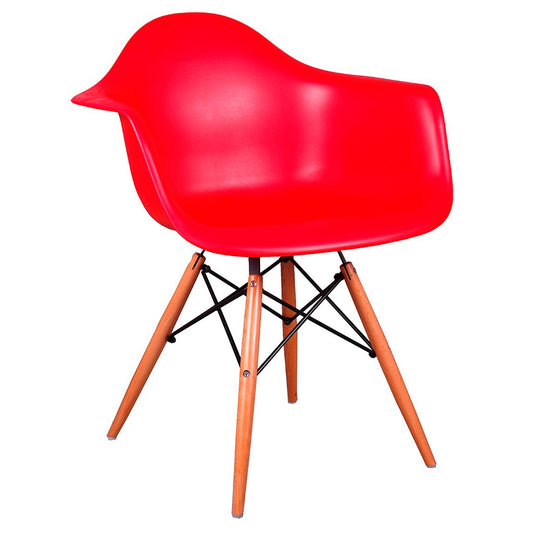 Silla Eames Brazos Rojo