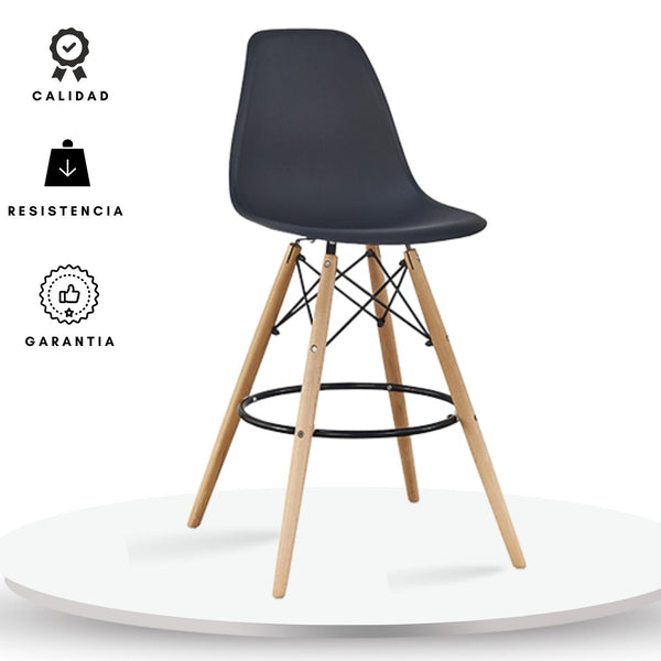 Silla de Barra Eames Negro