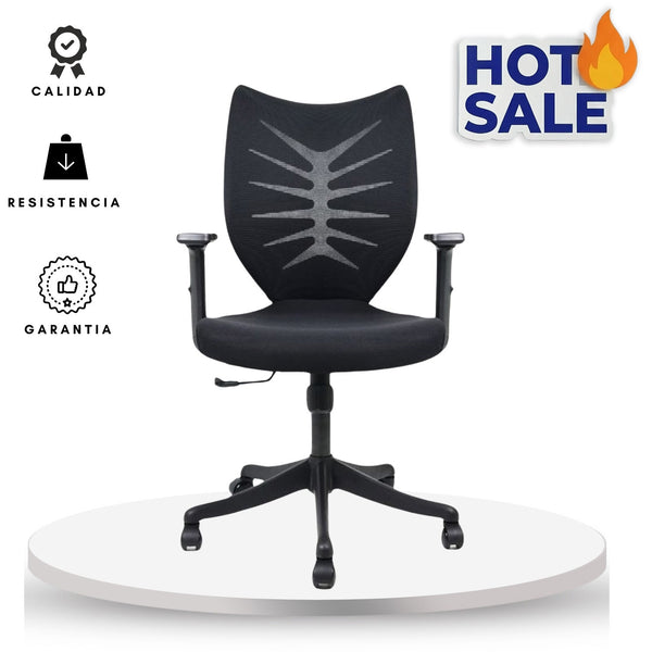 Silla De Oficina Espina De Pescado Negro