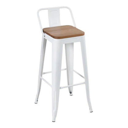 Silla de Barra True Espalda Asiento en Madera Blanco