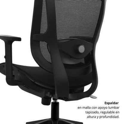 Silla de Oficina Bigo Presidente Negro