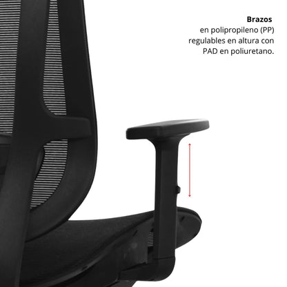 Silla de Oficina Bigo Presidente Negro