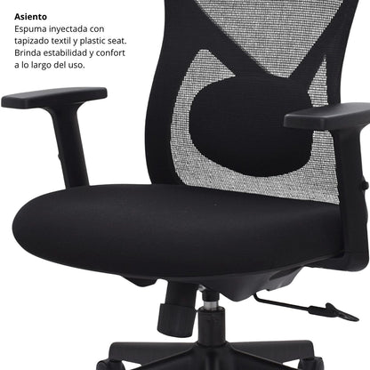 Combo Escritorio Industry + Silla de Oficina Burgo Presidente