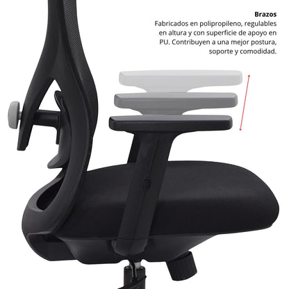 Combo Escritorio Industry + Silla de Oficina Burgo Presidente